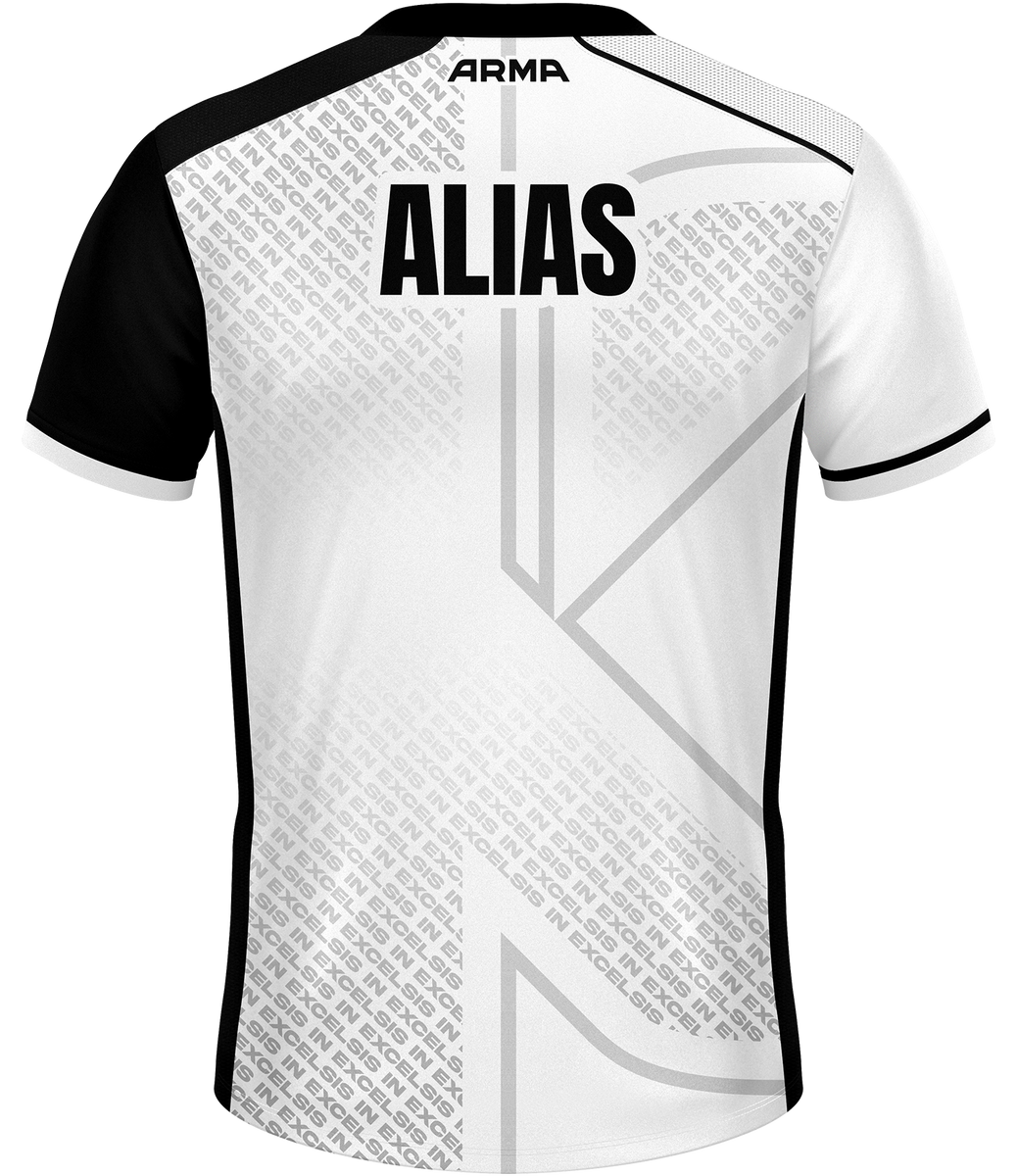In Excelsis ELITE Jersey White Custom Esports Jersey by ARMA