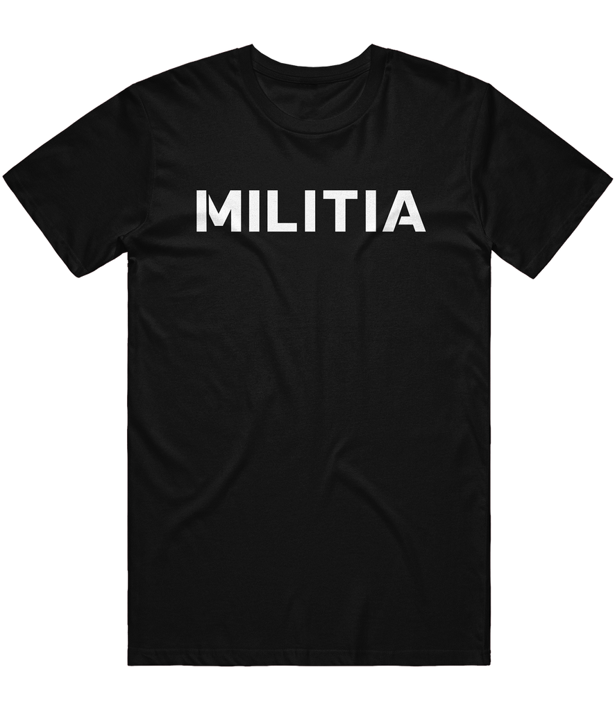 Militia Text Tee - Black