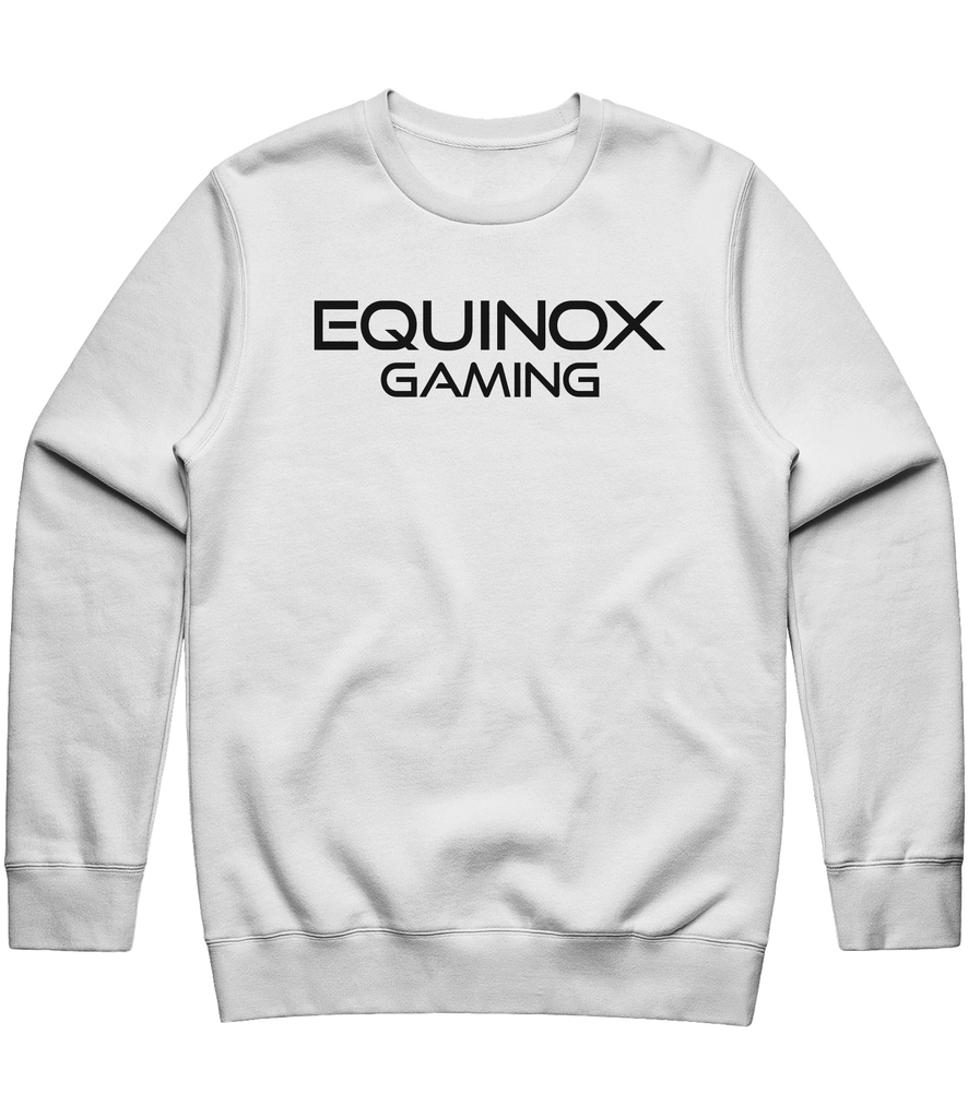 Equinox Gaming Text Crewneck - White - Front