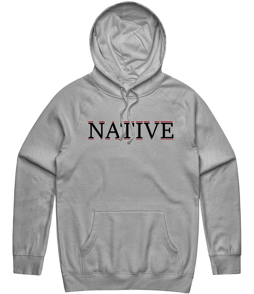 Native Text Hoodie - Grey