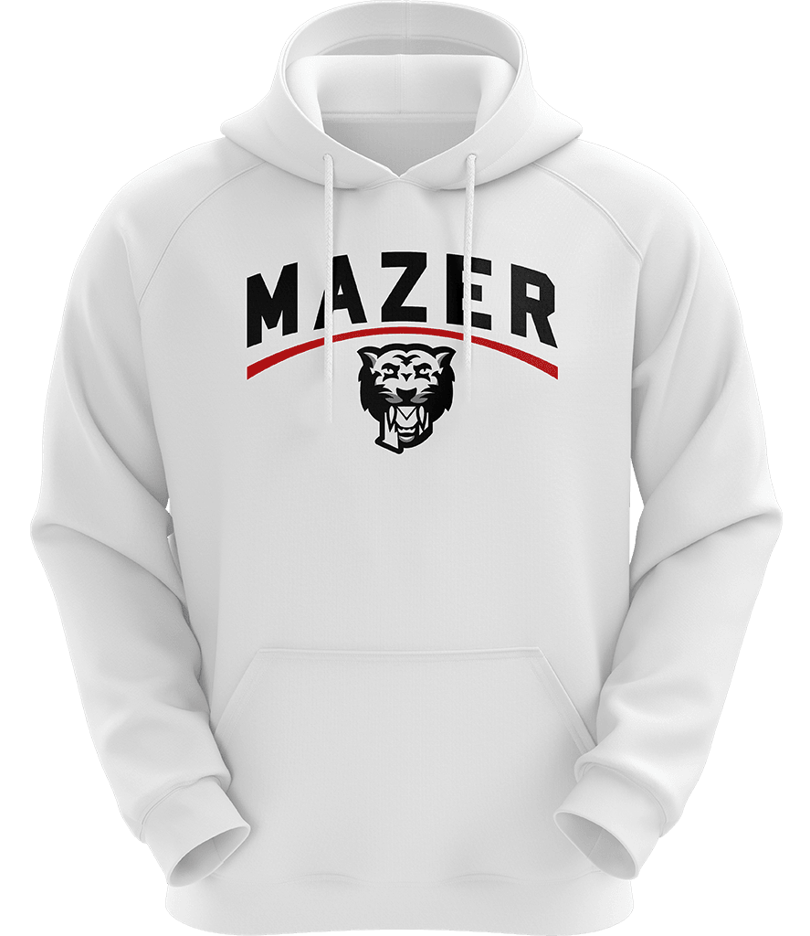 Mazer Text Hoodie White Custom Esports Jersey by ARMA