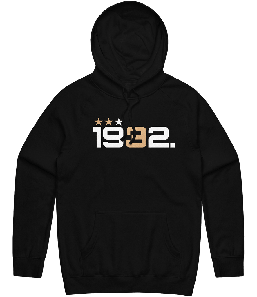 1932 Stars Text Hoodie - Black - ARMA