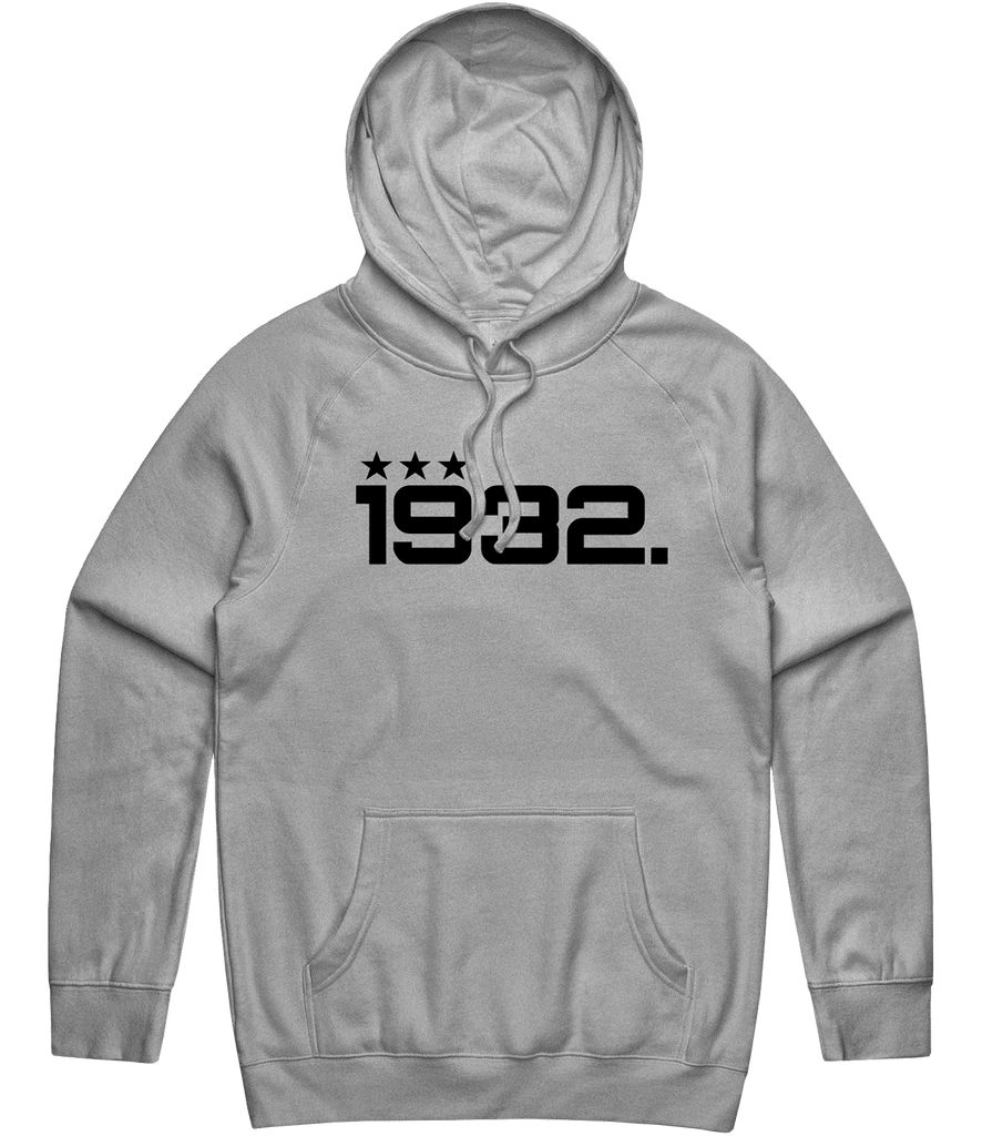 1932 Stars Text Hoodie - Grey - ARMA