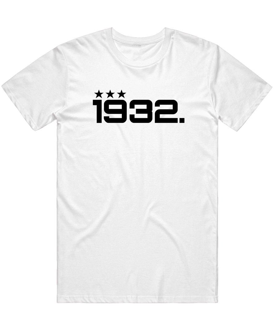 1932 Stars Text Tee - White - ARMA