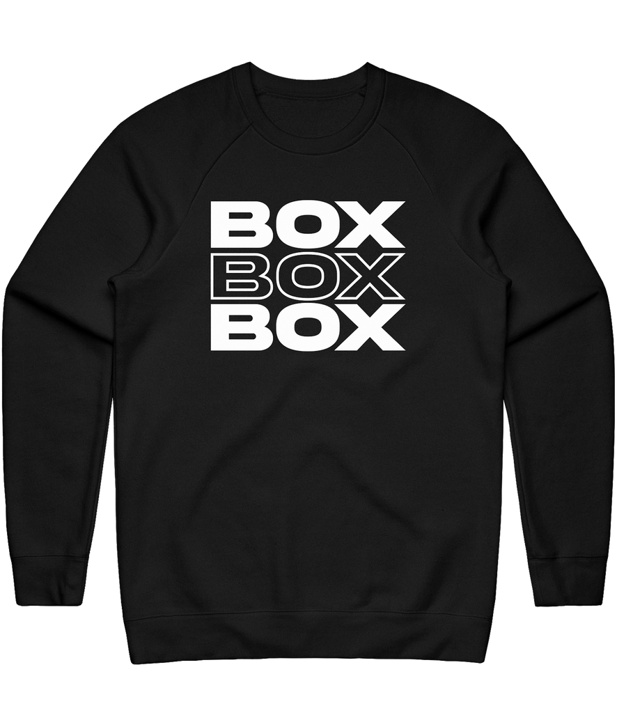 Fear Nothing Moto "BOX BOX BOX" Crewneck - Black