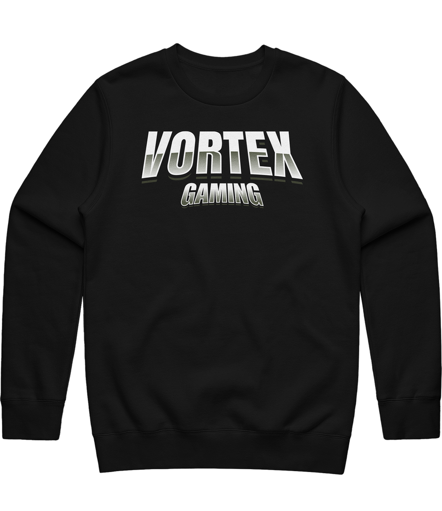 Vortex Text Crewneck - Black