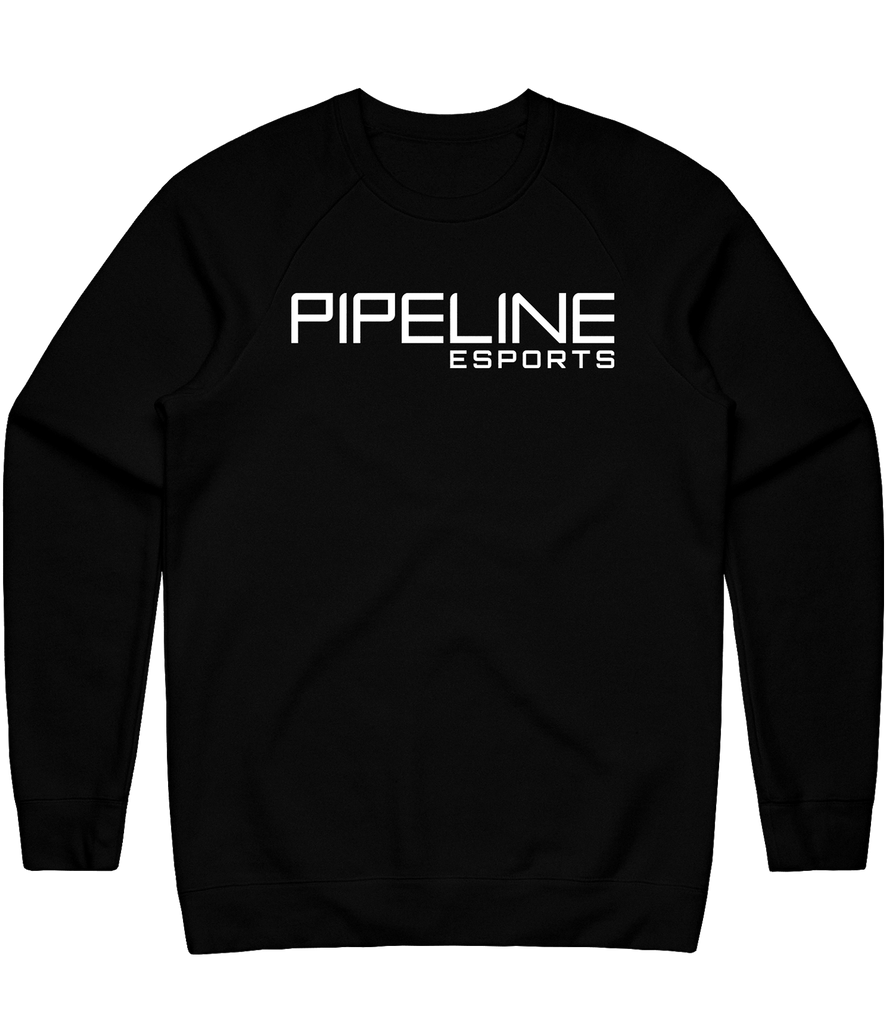 Pipeline Text Crewneck - Black