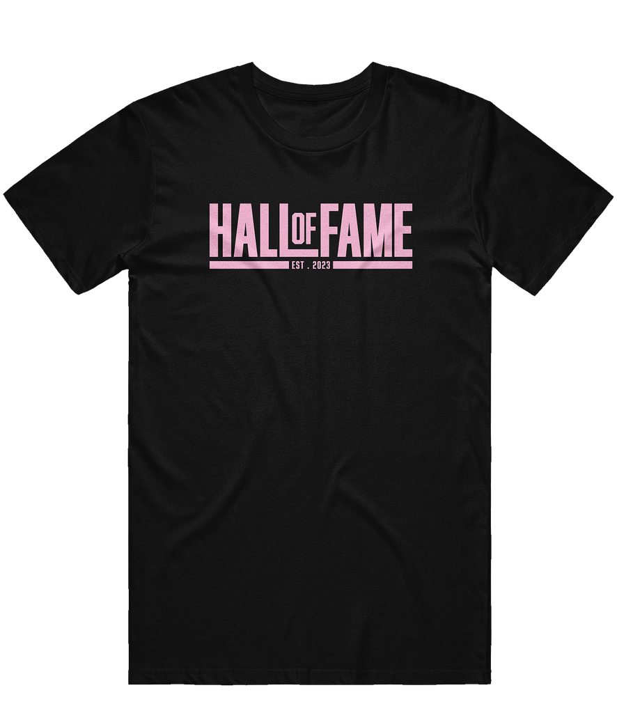 Hall of Fame Text Tee - Black / Pink