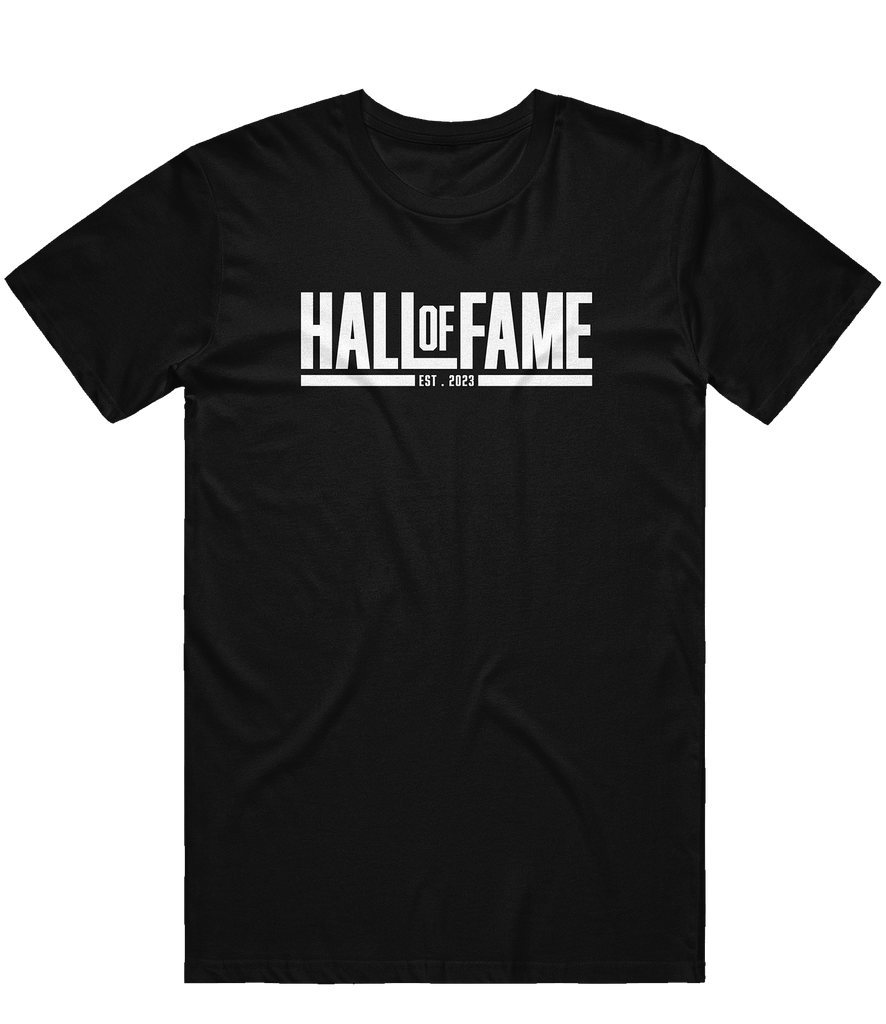 Hall of Fame Text Tee - Black / White