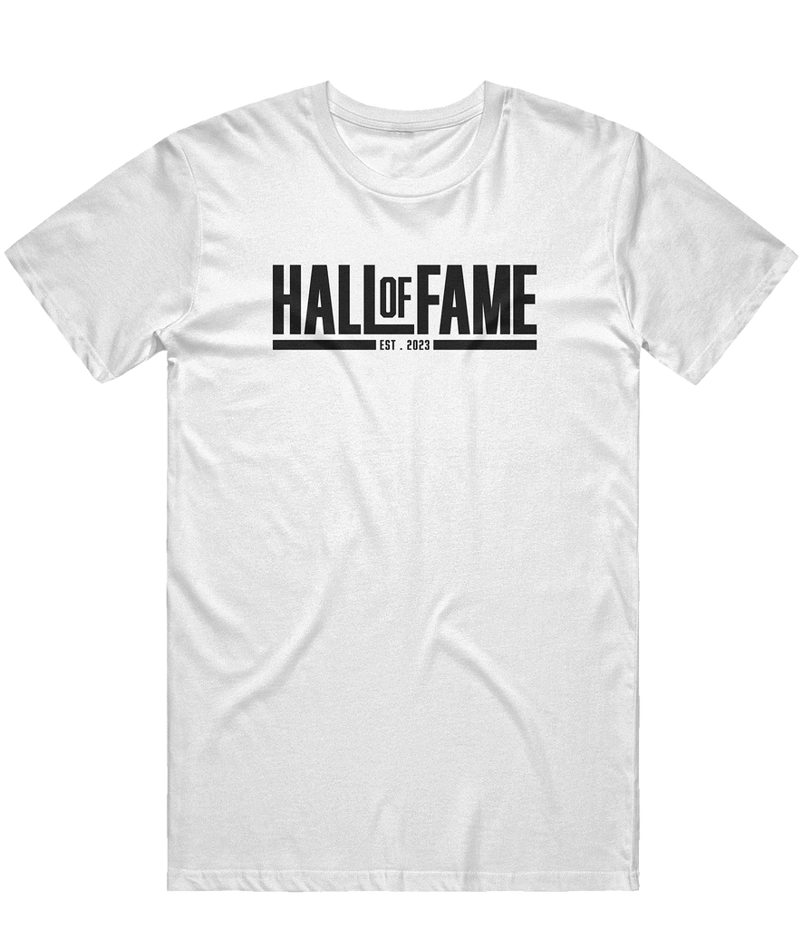 Hall of Fame Text Tee - White / Black