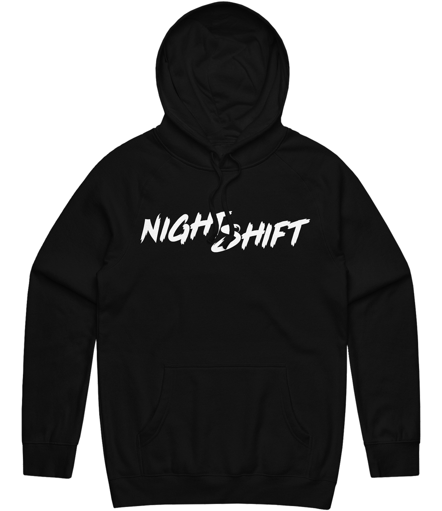 Night Shift Creators Text Hoodie - Black