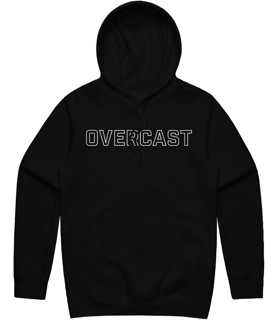 Overcast Text Hoodie - Black