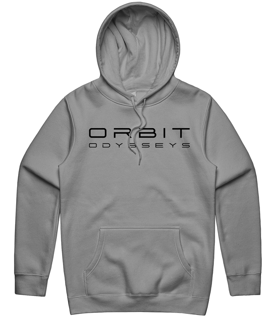 Orbit Odysseys Text Hoodie - Grey