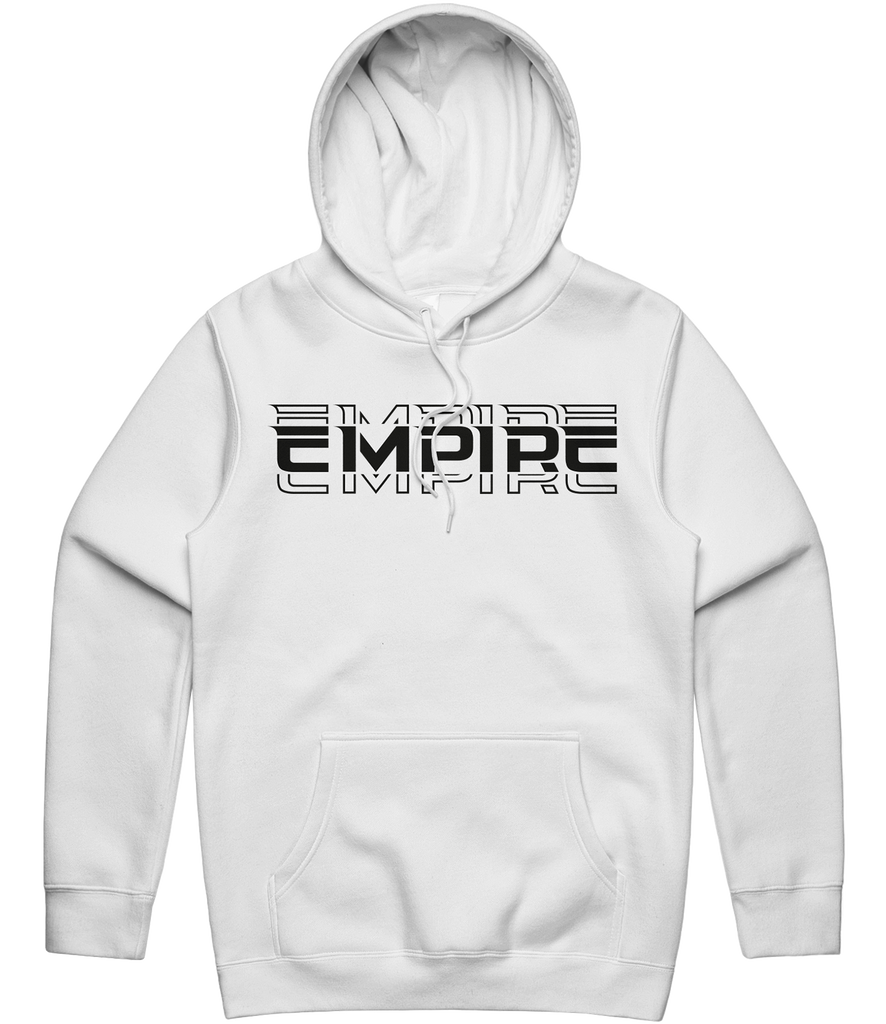 Empire Text Hoodie - White