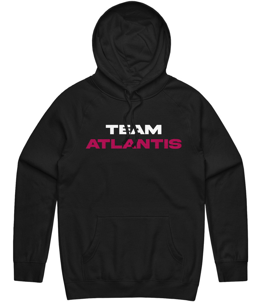 Team Atlantis Text Hoodie - Black