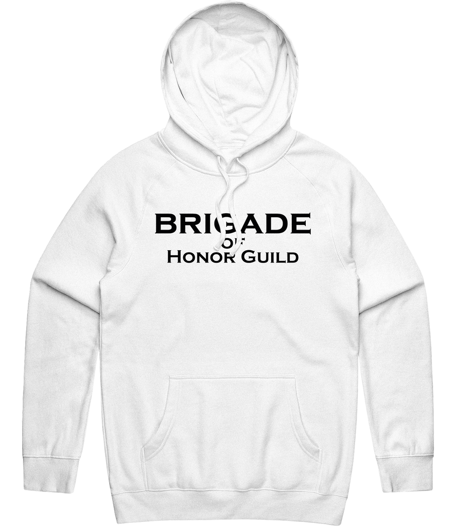 Brigade of Honor Text Hoodie - White