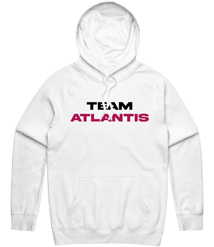Team Atlantis Text Hoodie - White