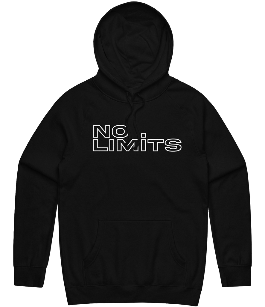 No Limits Outline Hoodie - Black