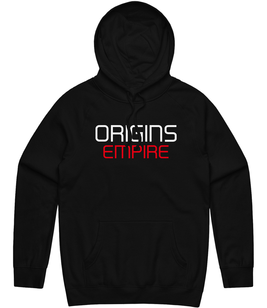Origins Empire Text Hoodie - Black