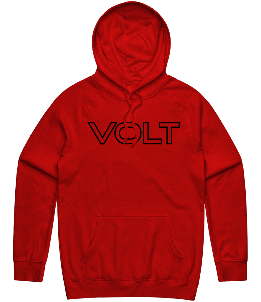 Volt Text Hoodie - Red