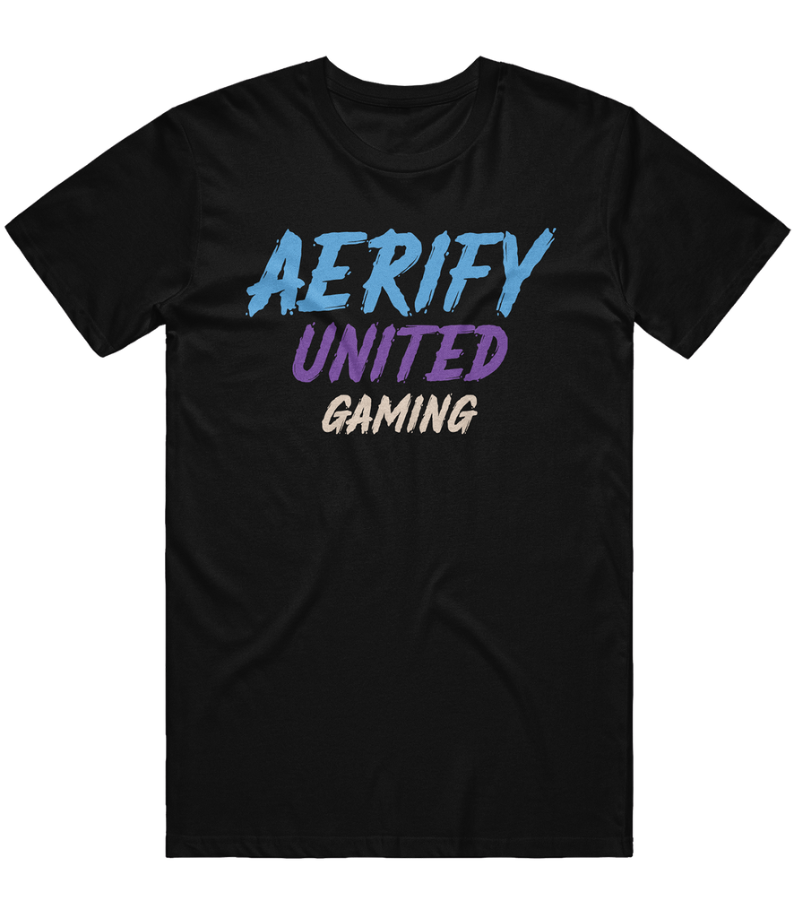Aerify United Gaming Text Tee - Black