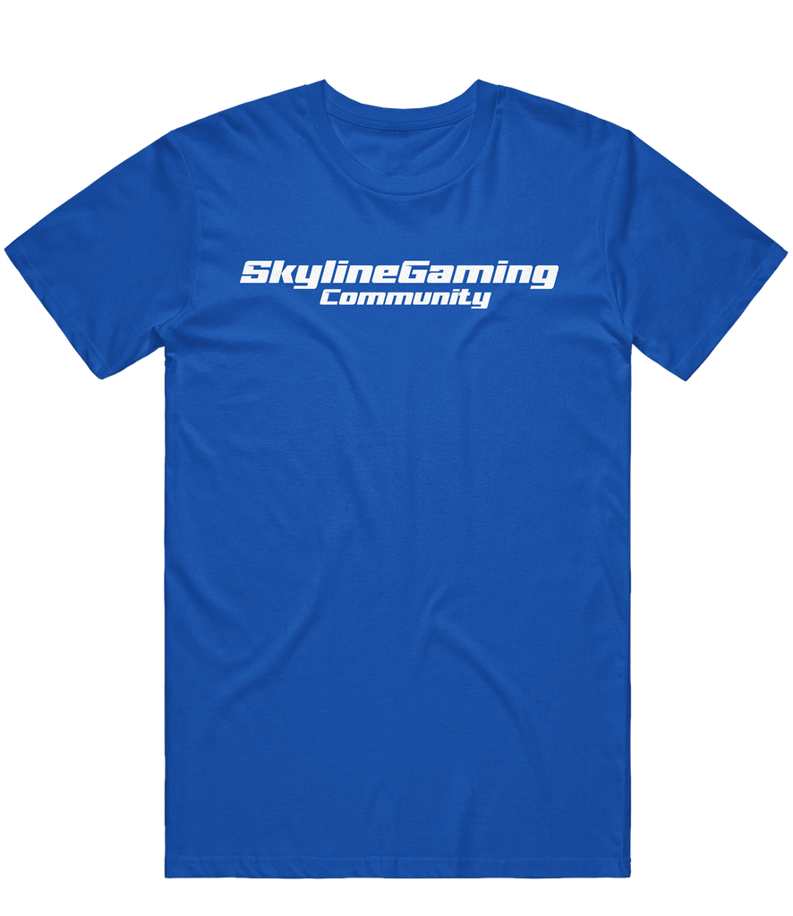 Skyline Gaming Community Text Tee - Blue