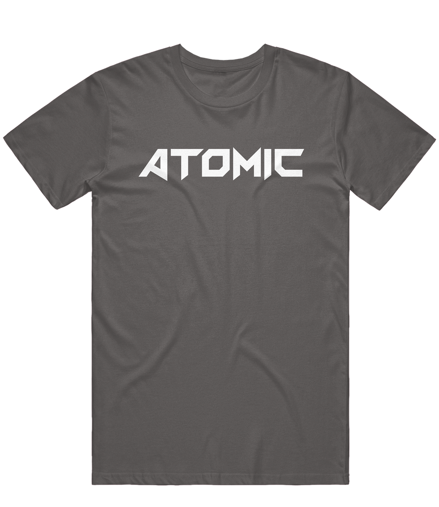 Atomic Text Tee - Charcoal