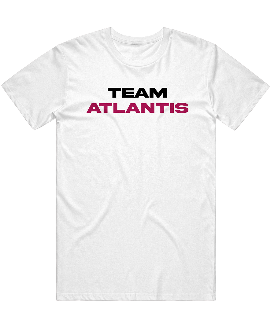 Team Atlantis Text Tee - White