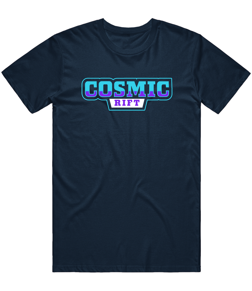 Cosmic Rift Text Tee - Navy