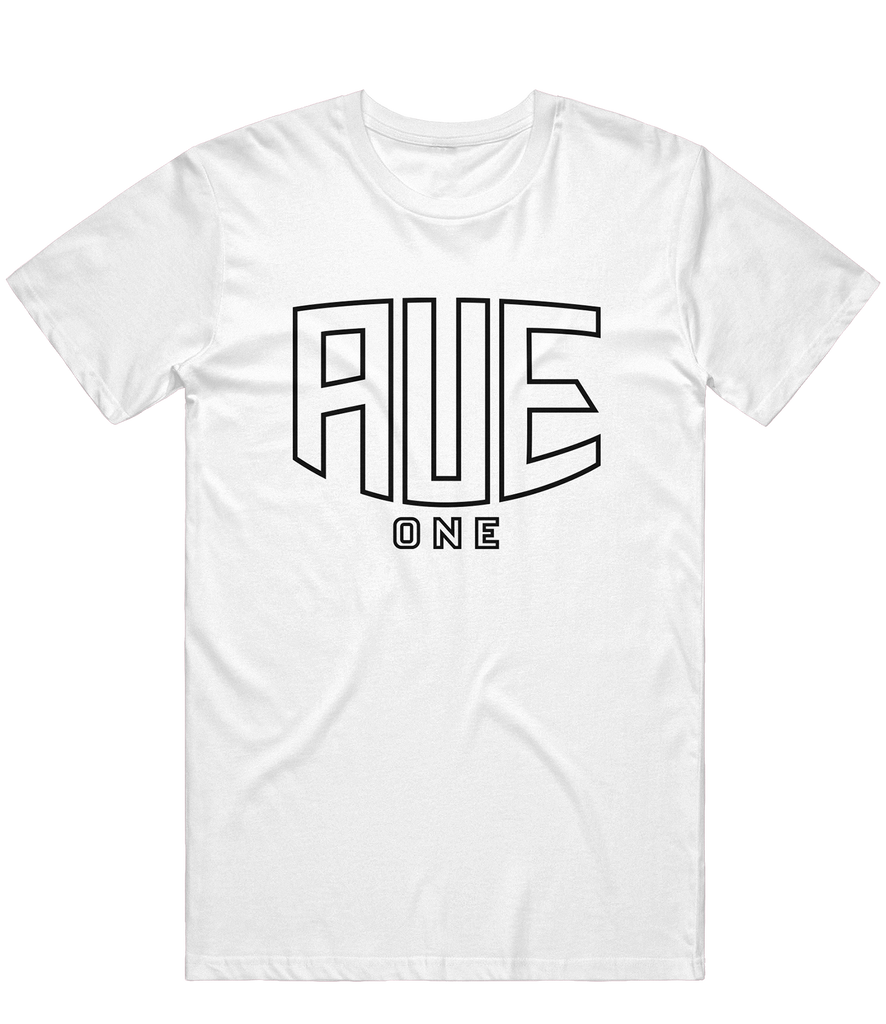 AUE ONE Text Tee - White