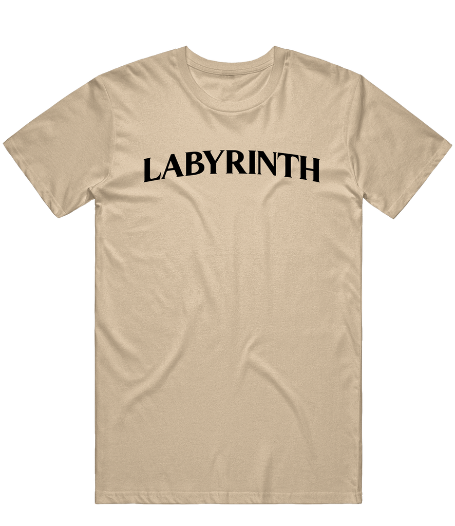 Labyrinth Text Tee - Sand