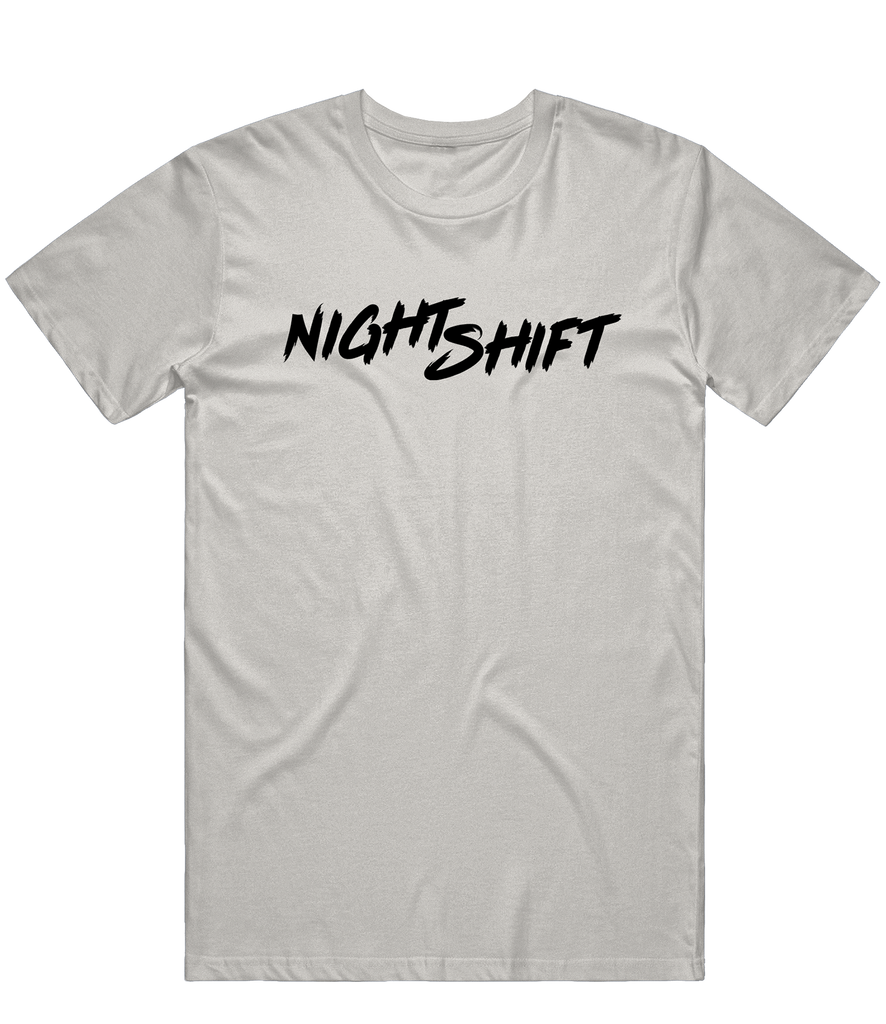 Night Shift Creators Text Tee - Light Grey