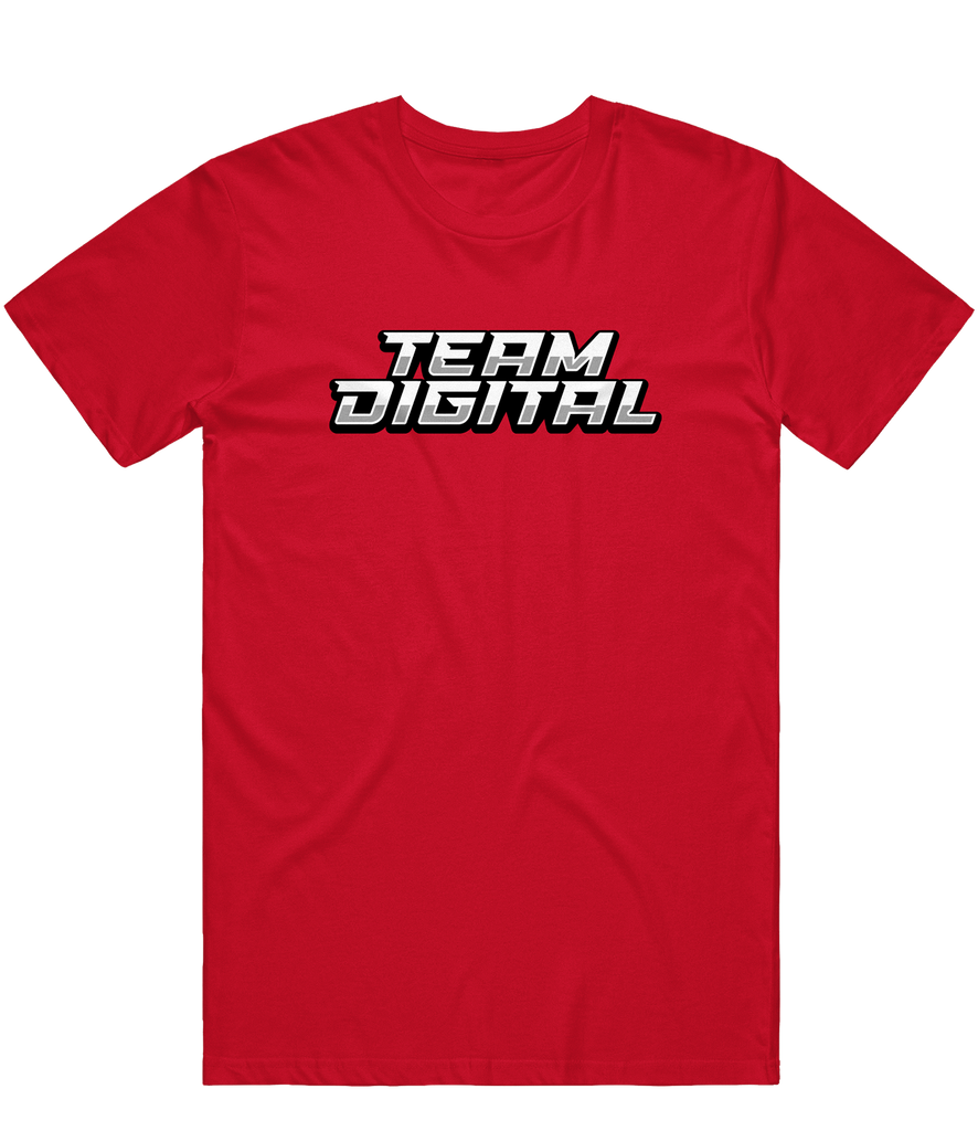 Team Digital Text Tee - Red