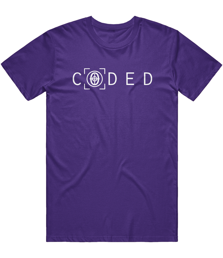 Team CODED Text Tee - Purple