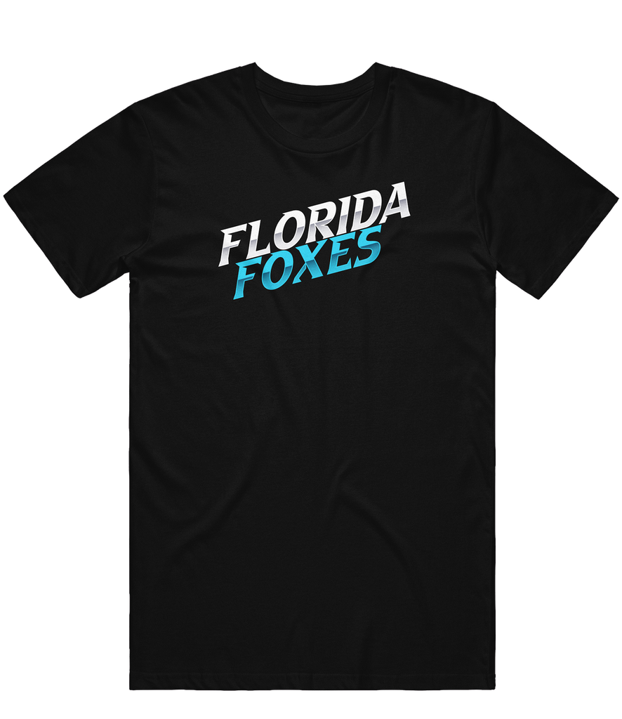 Florida Foxes Text Tee - Black