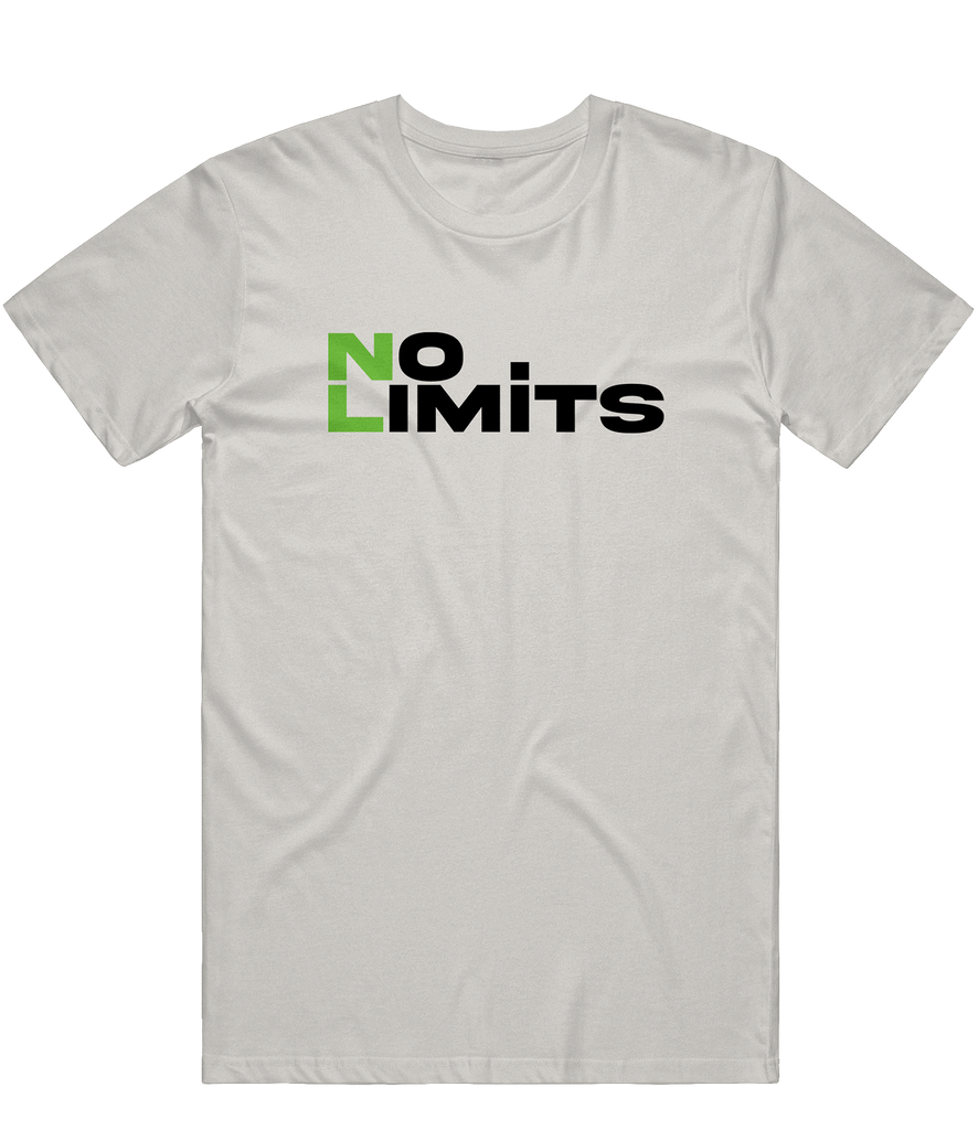 No Limits Text Tee - Grey