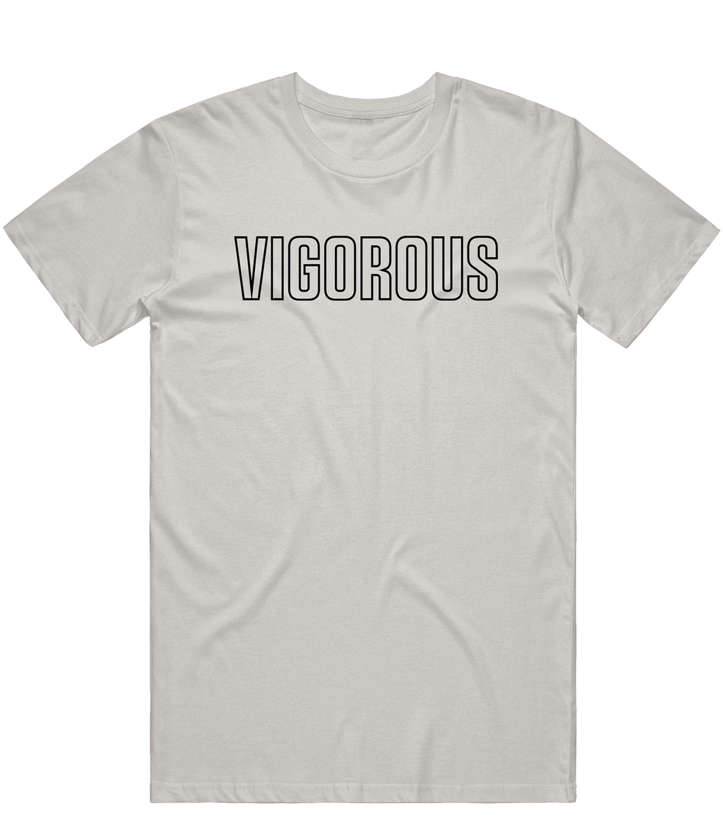 Vigorous Text Tee - Light Grey - Custom Esports Jersey by ARMA