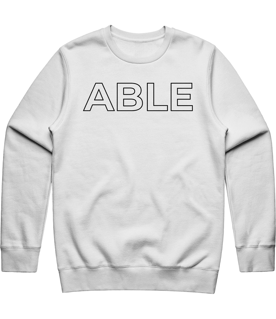 ABLE Outline Crewneck - White - ARMA