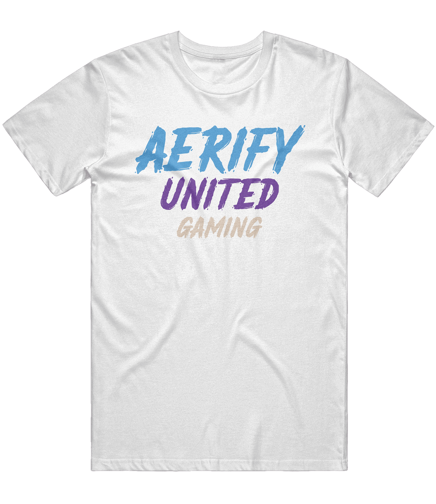Aerify United Gaming Text Tee - White - ARMA