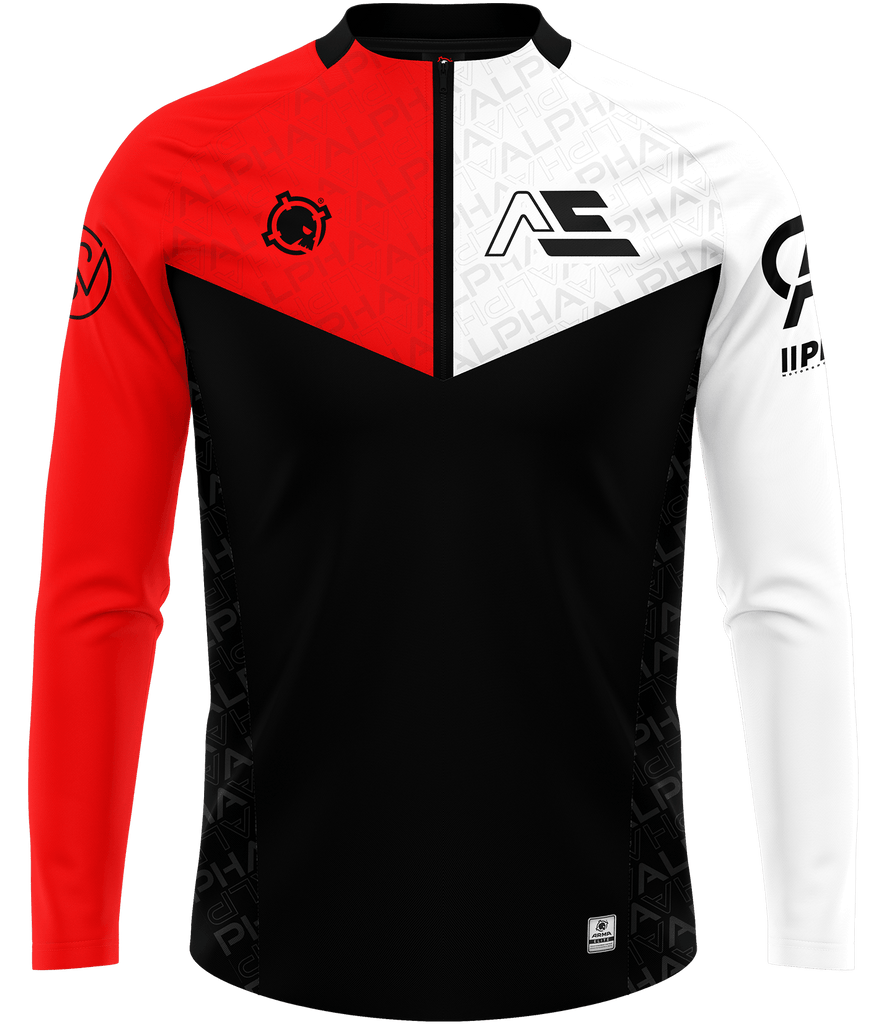 Alpha Esports ELITE Quarter Zip - Red - ARMA