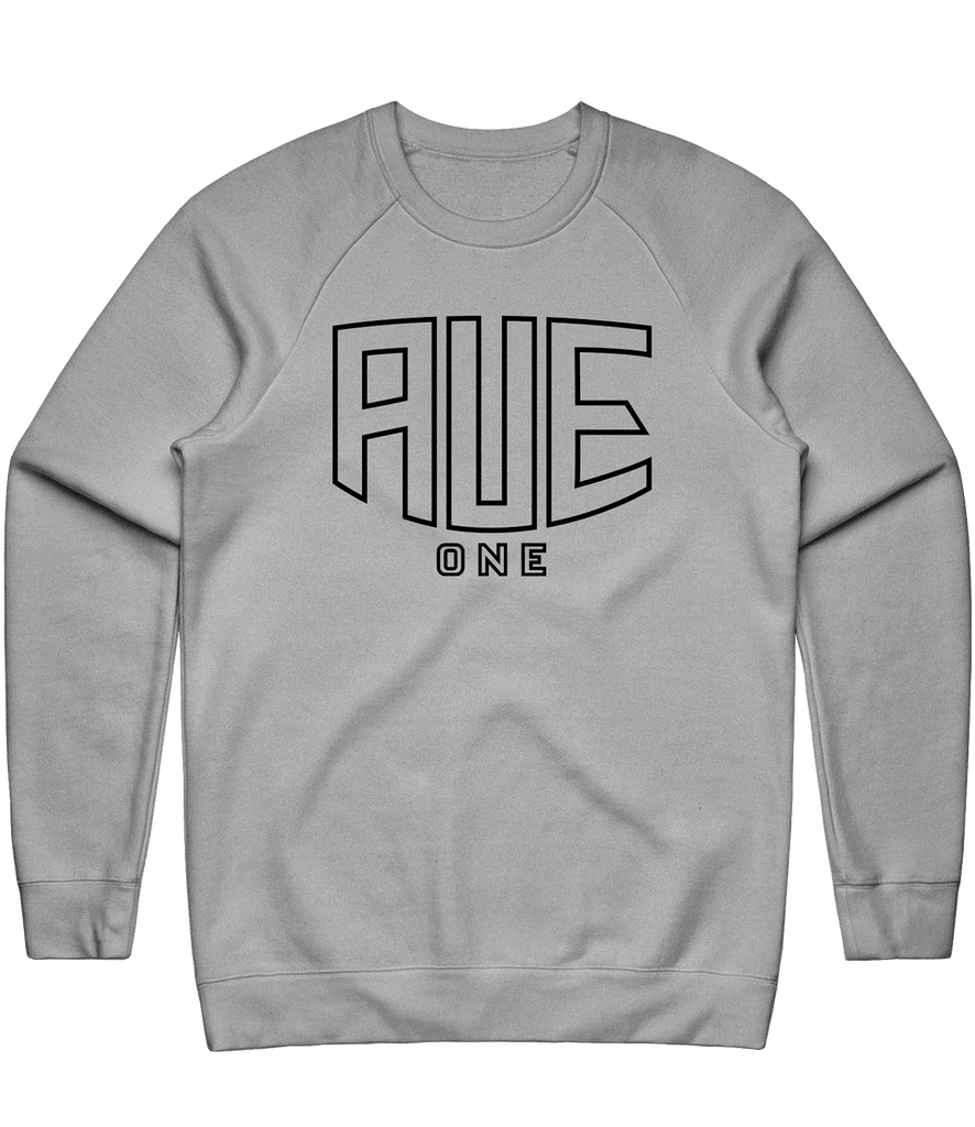 AUE ONE Text Crewneck - Grey - ARMA