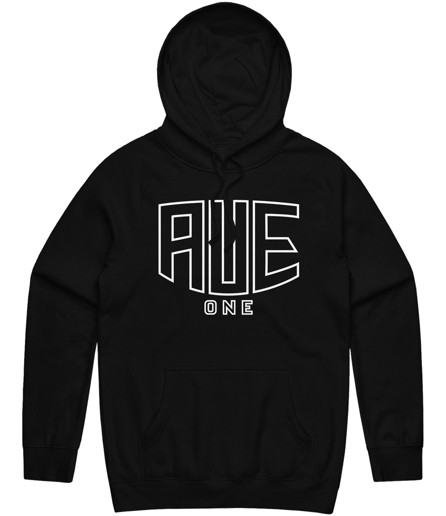 AUE ONE Text Hoodie - Black - ARMA