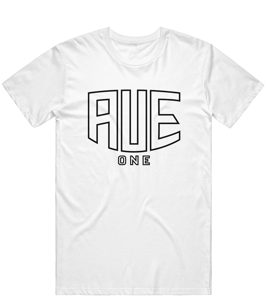 AUE ONE Text Tee - White - ARMA