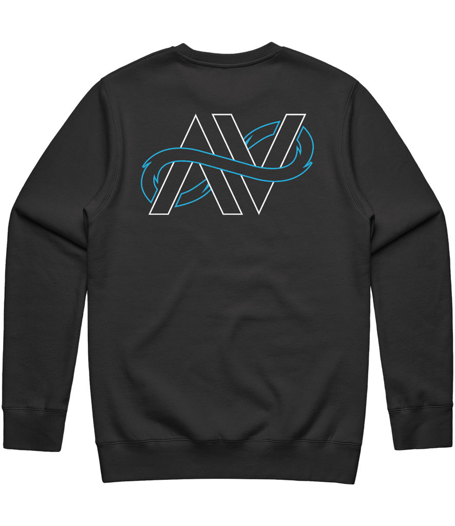 AV8 Faction Logo Crewneck - Charcoal (Back Print) - ARMA