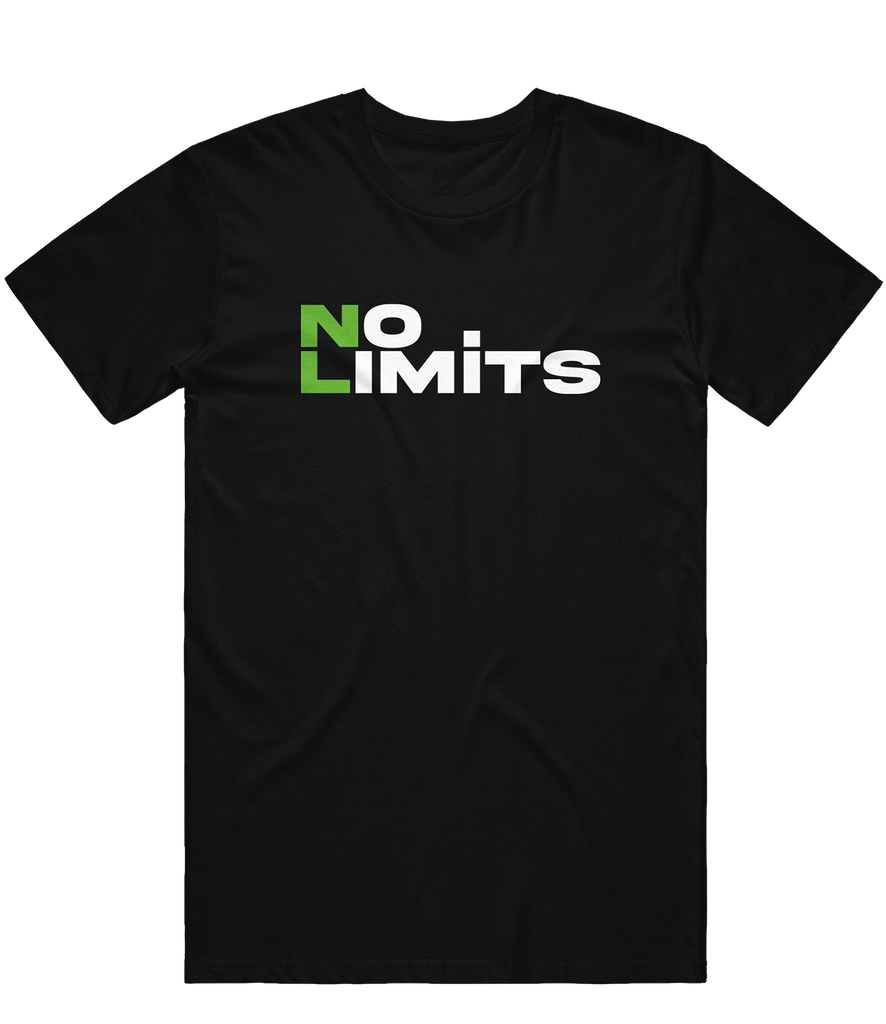 No Limits Text Tee - Black