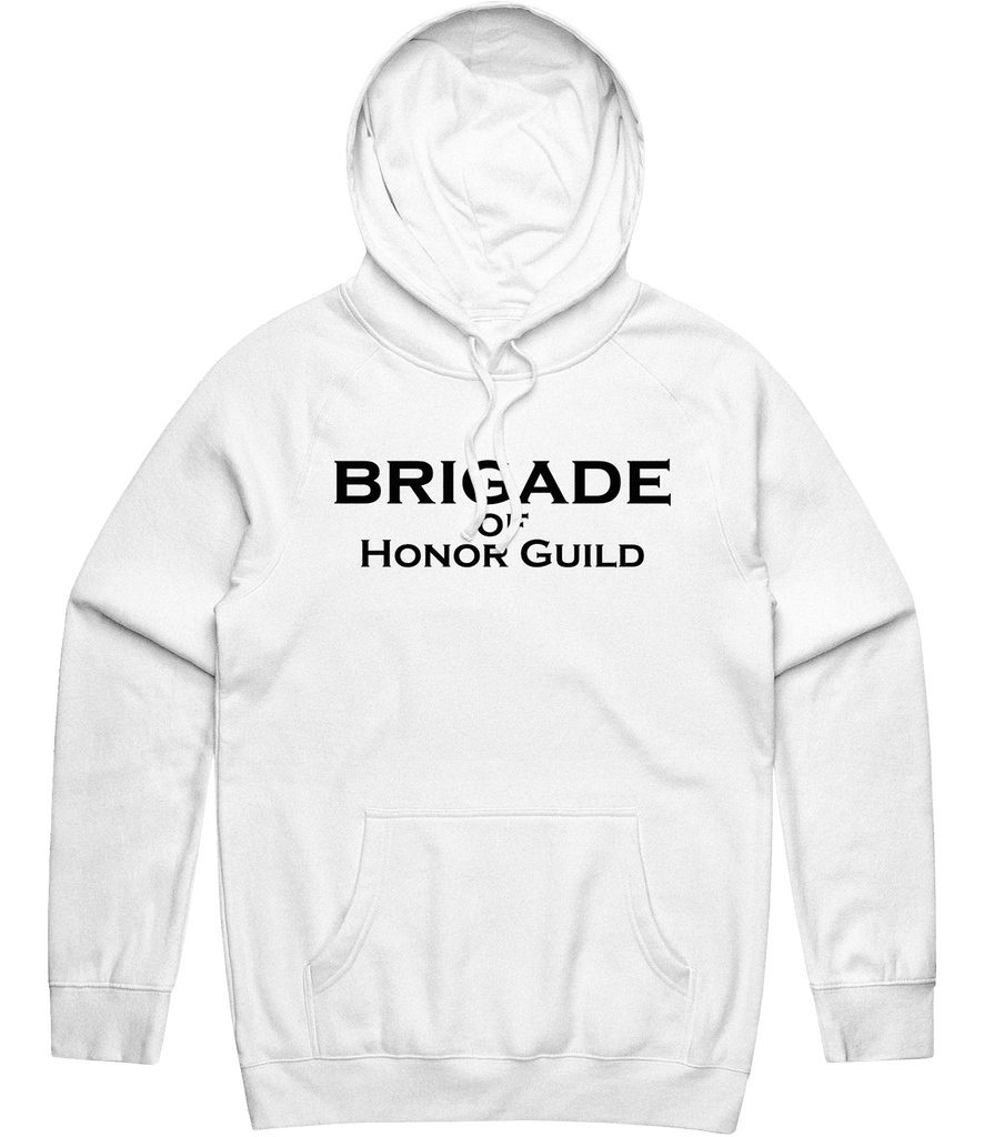 Brigade of Honor Text Hoodie - White - ARMA