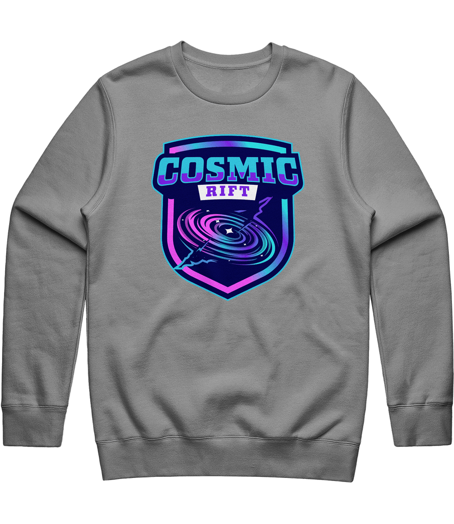 Cosmic Rift Logo Crewneck - Grey - ARMA