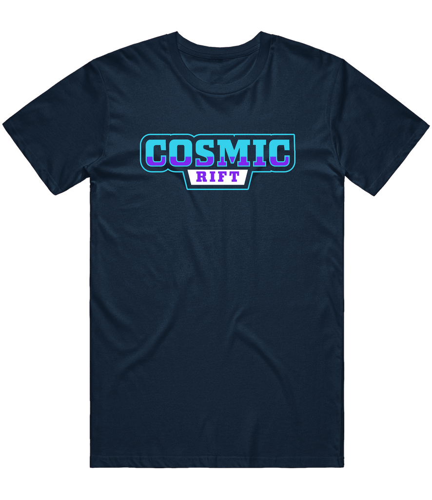 Cosmic Rift Text Tee - Navy - ARMA