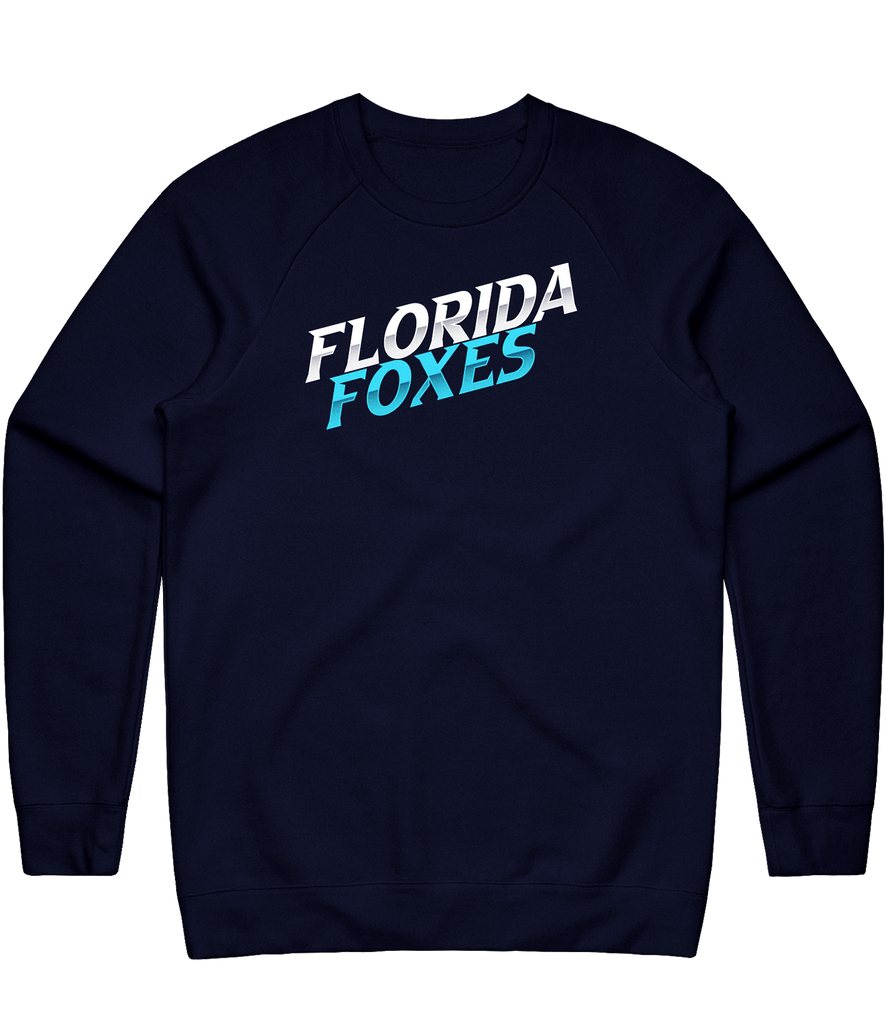 Florida Foxes Text Crewneck - Navy