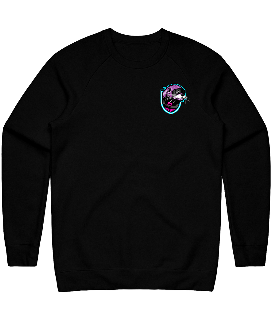 Cyberpunk Otters Icon Crewneck - Black